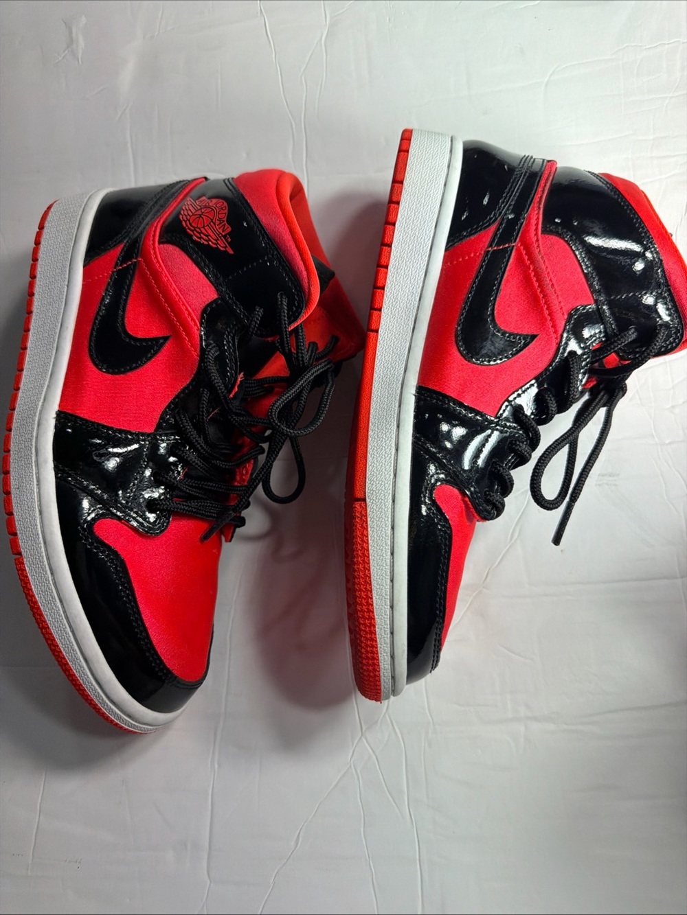 Jordan High-Top Sneakers in Red and Black - Picture 10 of 13